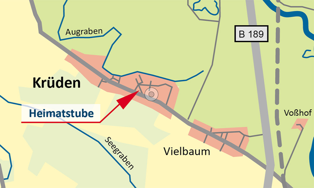 Lage Heimatstube in Krüden