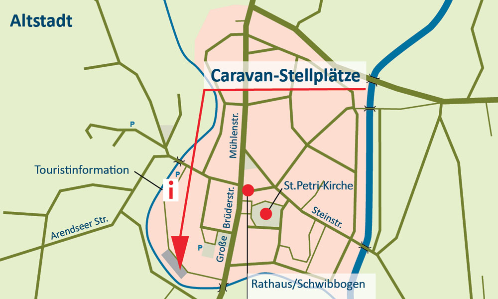Lage Caravan-Stellplatz in Seehausen